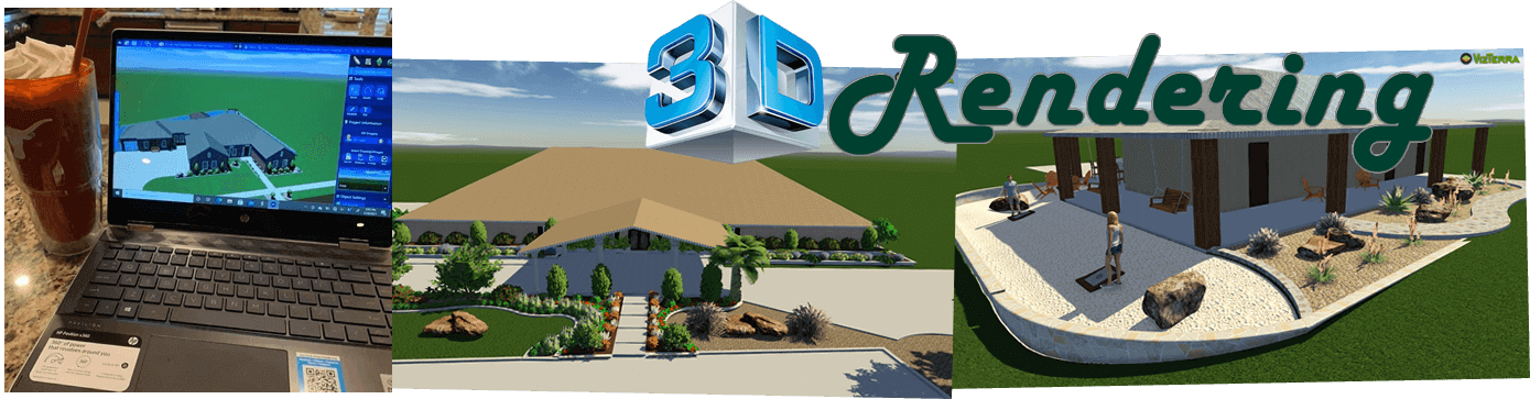 3d rending for landscape projects in victoria texas
